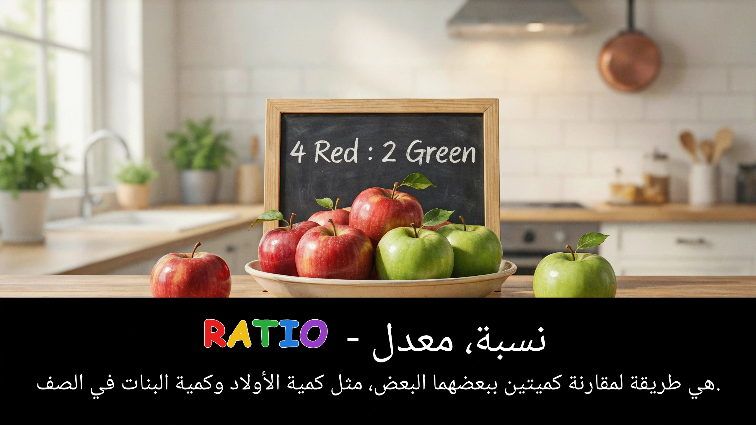 Arabic Illustration for ratio